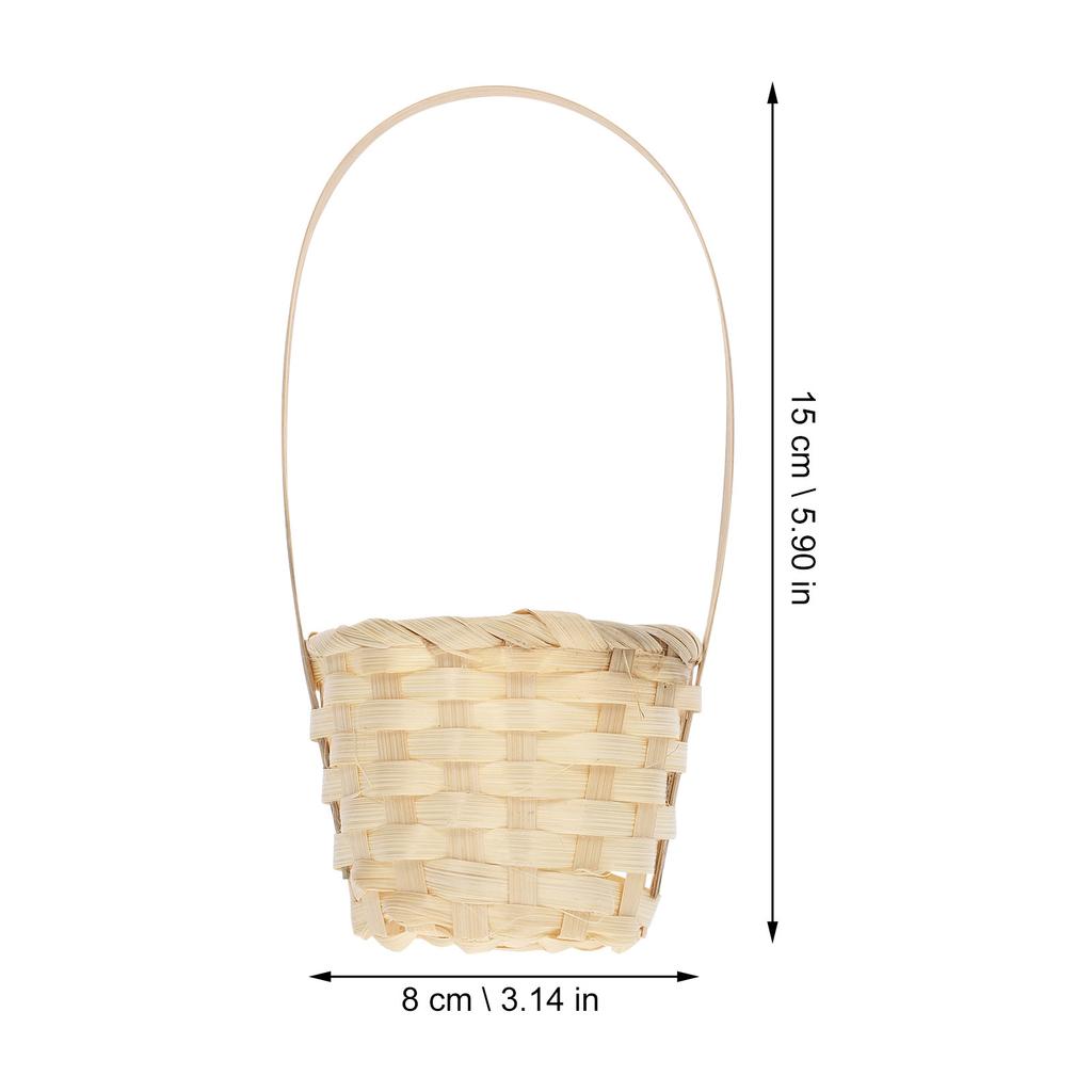8 Pcs Gift Basket Baskets for Organizing Woven Craft Flower Floral Flowers Cone Shaped Handmade