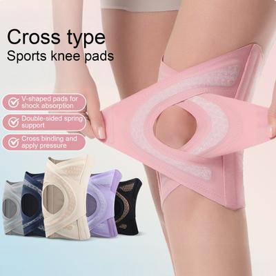 Knee Brace for Men Women Adjustable Compression Knee Support with Side Spring