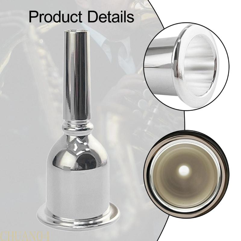 A1A2 Brass Tuba Mouthpiece Portable Rustproof Trombone Mouthpiece Musical Instrument Accessories for Beginners Player