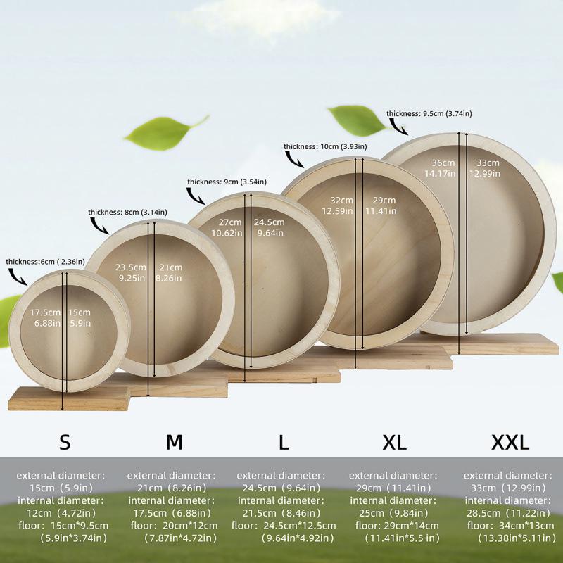 Super tiché dřevěné kolo pro křečka: Velká hračka pro zlaté křečky a morčata pro zahnání nudy