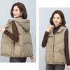 Down Vest Women Wear Autumn and Winter New White Duck Down Thickened Middle-aged Vest Vest Vest Jacket