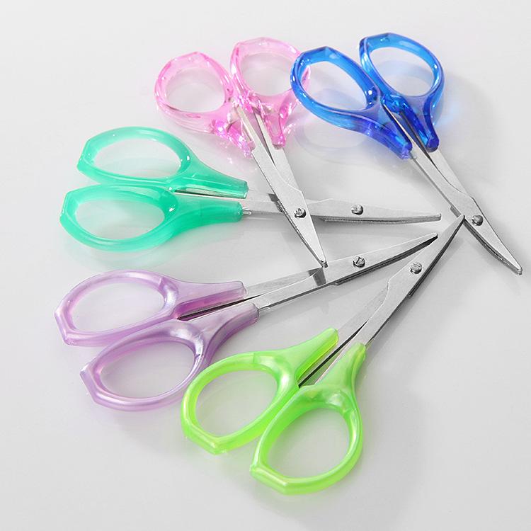 Remove Makeup Eyebrow Scissor Straight Angle Trimmer Curved Cuticle Pruning Beauty Tool