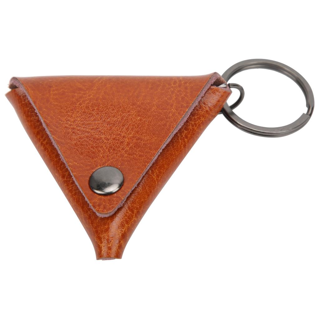 Gitarrenplektrumhalter Etui Aufbewahrungstasche Box Spaltleder Schlüsselanhänger Zubehör Instrument