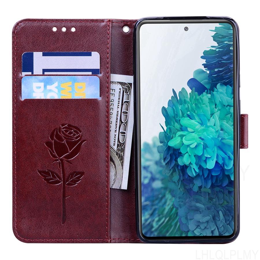Rose Leather Wallet Flip Case For Samsung Galaxy S6 S7 edge S10e S8 S9 S10 Plus S20 S21 FE S22 Plus S23 Ultra S23FE Cover Funda