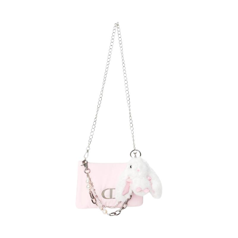 

DIOR Bag [Customized Cosmetic Bag] Pink and White Rabbit Polyester Fiber Vitality Dopamine Artistic Sweetness Niche High-end Trendy Commuting Dating белый