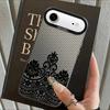 Back Phone Cover Case for iPhone 17 Pro Max 11 Air XS XR 15 Plus 13 Pro 16 14 12 Black Fashion Cool Lace