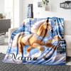 Winter Wonderland Horse Home Customize Your Name Blankets Soft Cozy Lightweight Versatile For All Seasons Perfect For Picnics Sofa Office Bed Living