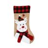 New Christmas Decoration Linen 3D Cartoon Christmas Socks Children's Gift Candy Bag