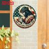 Metal Wall Sign Jesus Religious Patriotic Aluminum Poster for Home Outdoor