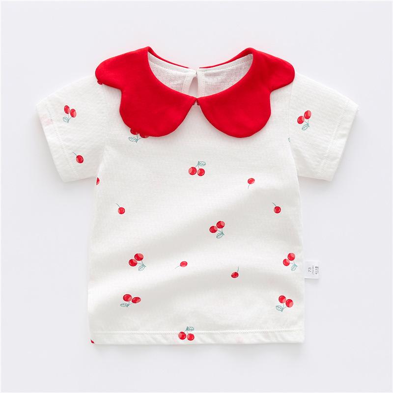 Baby Top Pure Cotton Short-sleeved Baby Girl Summer Thin Children's Clothing 0 Years Old 1 Boy T-shirt 3 Children Half-sleeved Children