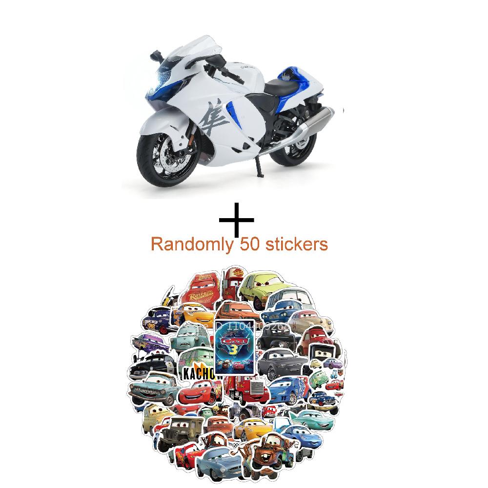 Scale 1:9 SUZUKI HAYABUSA Motorcycle Model Toy Alloy Body Linkage Steering Shock Absorption Motor Models Collection Gifts Boy
