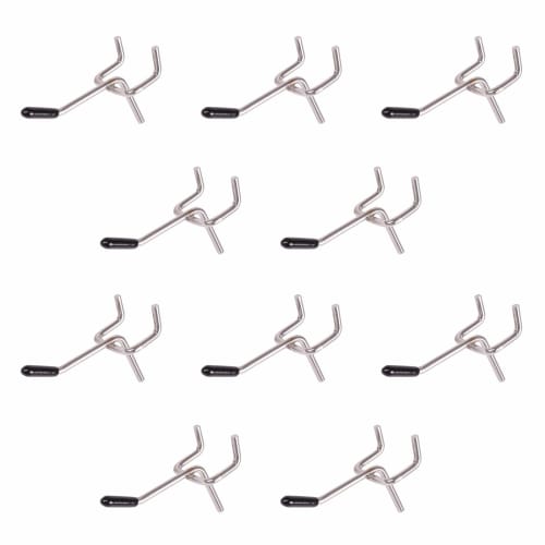 Rurumi Perforated Board Hook Set with Rubber, Compatible with 5.5mm Thick Boards, 25mm Hole Pitch, 5mm Hole Diameter, Dedicated Fixing Hardware for Pu