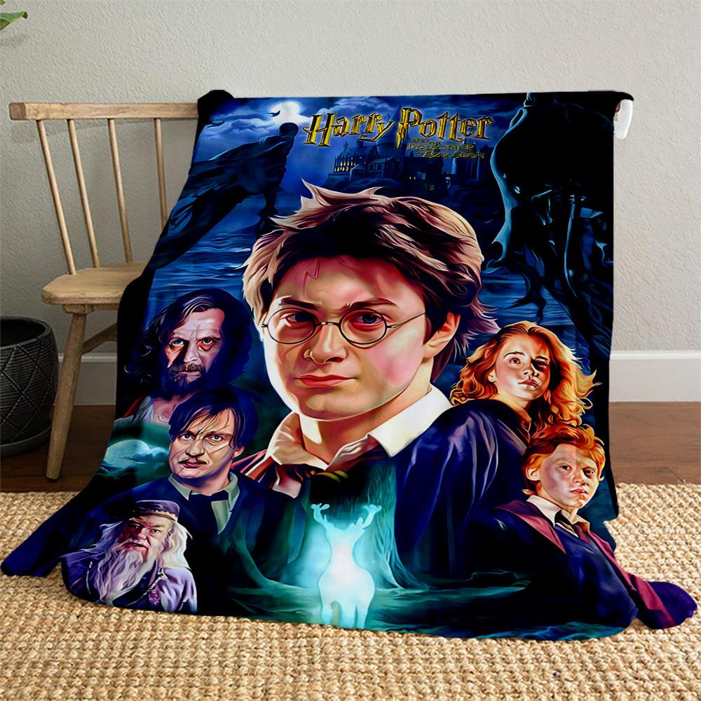 1pc Harry Potter Prisoner Azkaban Outdoor Flannel Throw Blanket All Season Soft Warmth,Home Decor 1031196