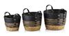 Bali Set 3 Baskets Seagrass 33X33X26/28X28X23/23X23X20Cm
