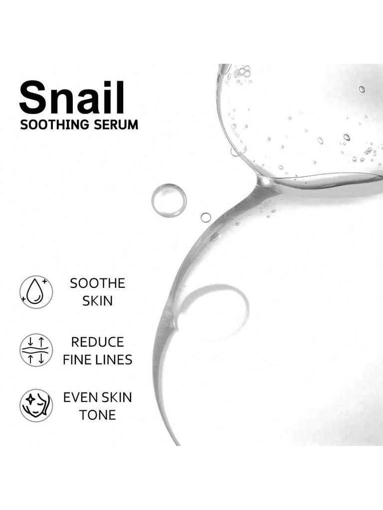 1Pc 100ml Snail SOOTHING SERUM. Make The Skin More Hydrated And Smooth Hydrating And Moisturizing An