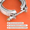304 Stainless Steel 2.75 Inch 70mm Standard V Band Clamp Intercooler Turbo Exhaust Downpipe Vband Pipe Clamp Automotive V Clamp