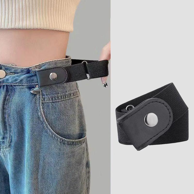 

Jean Pants Dresses No Buckle Stretch Elastic Waist Belt For Women Men No Buckle-Free Waist Belt A1