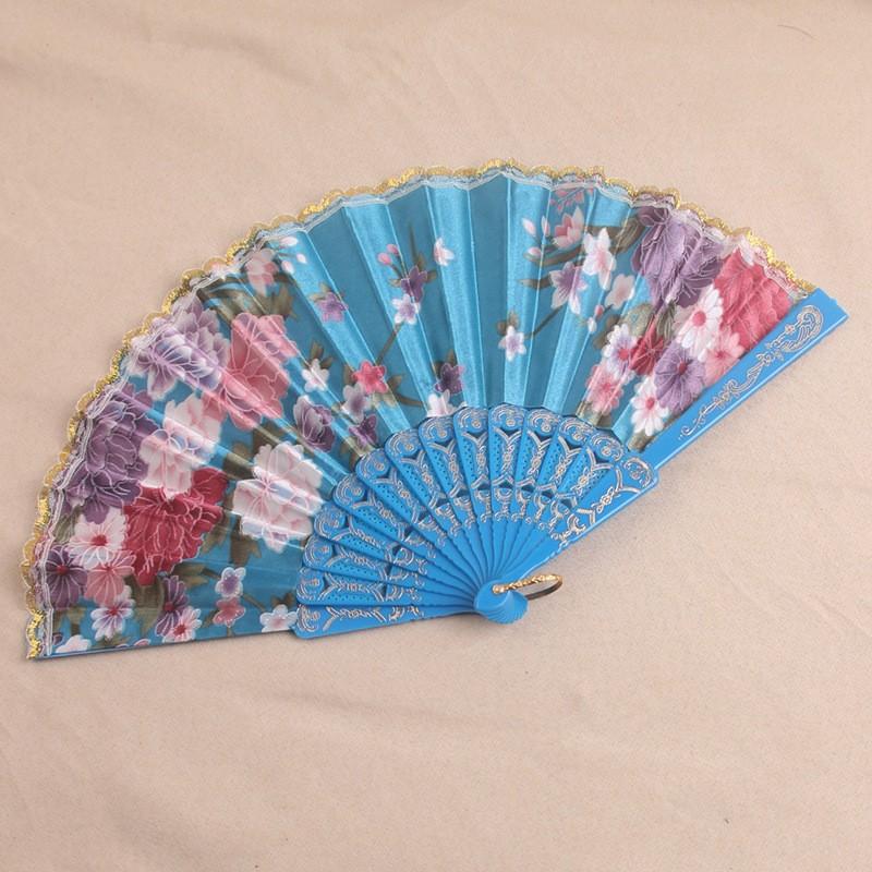 Classical Single Flower Carving And Folding Fan
