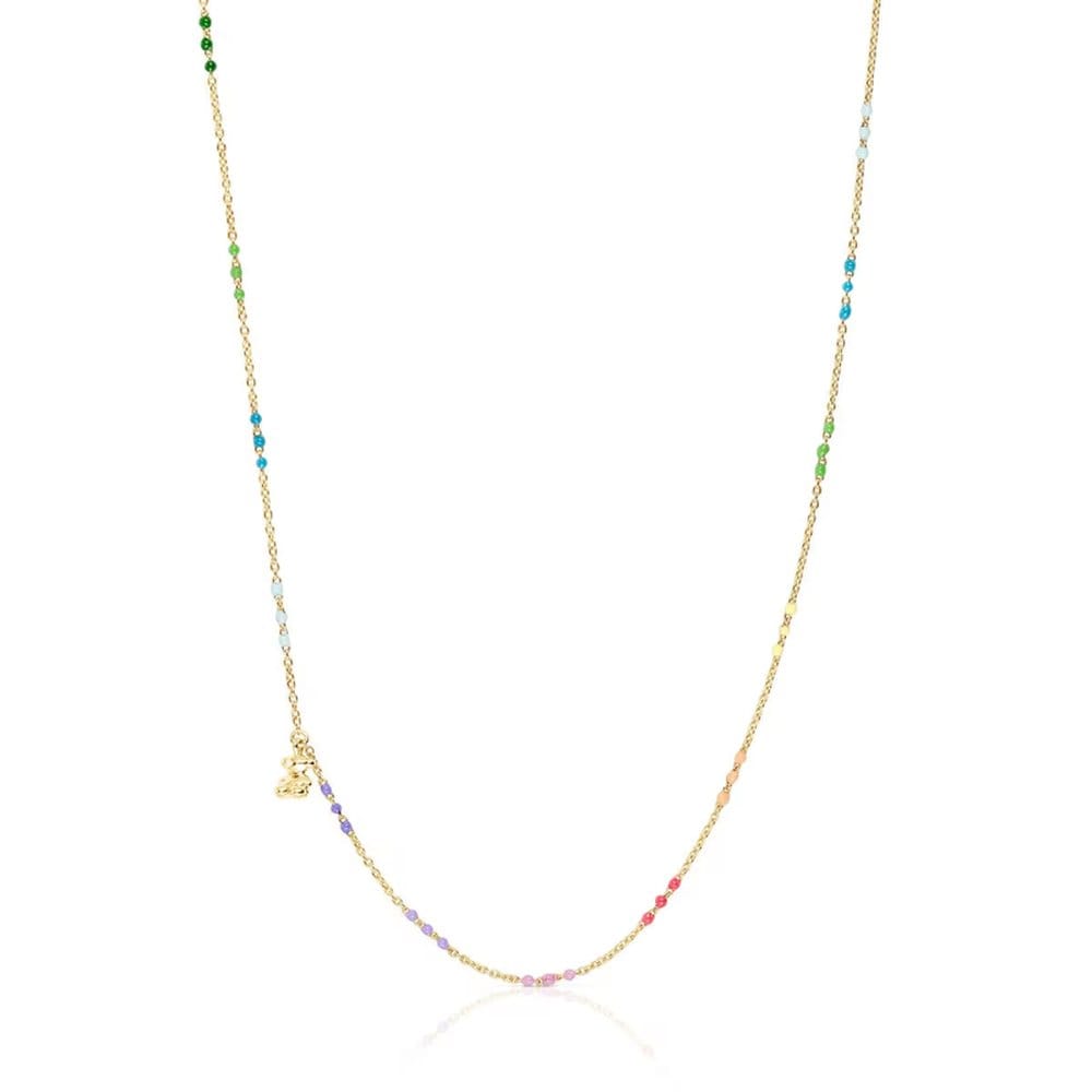 

Tous Silver Vermeil Boldbear N Enamel Necklace/Necklace/311562540