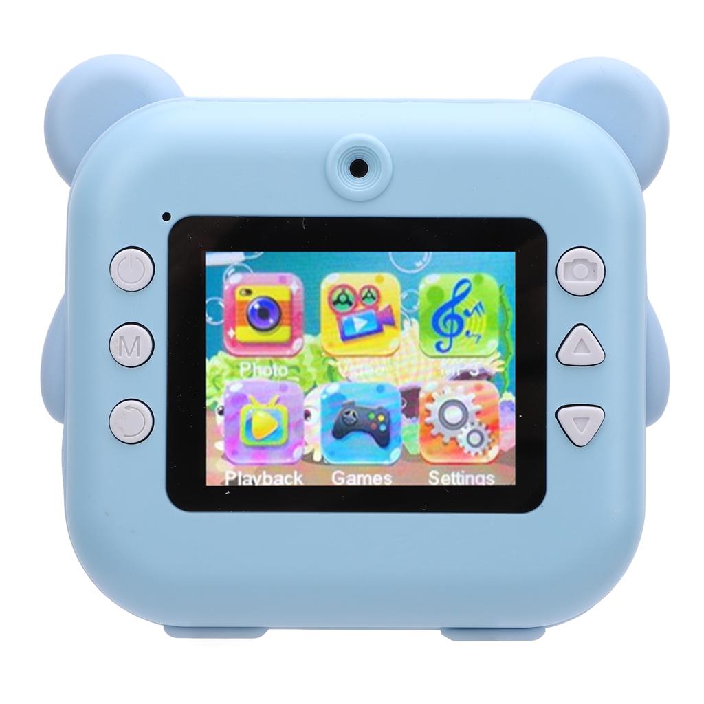Print Camera with Print Paper 2 Inch 320x240   Screen 1080P Music Games 1000mAh   Print Digital Camera for Kids Present