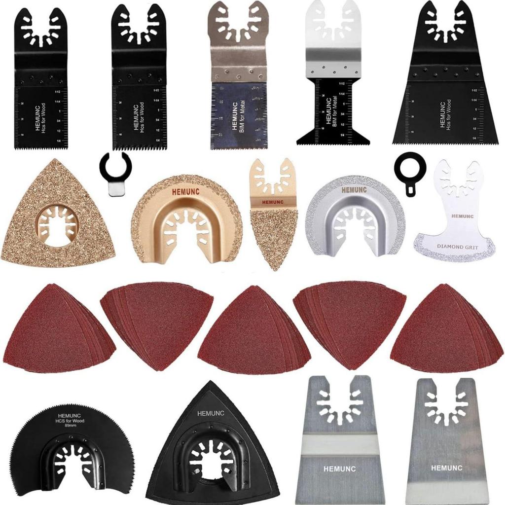 72-teiliges Universal-Bi-Metall-Oszilliersägeblatt-Set für Holz- und Metallzuschnitt