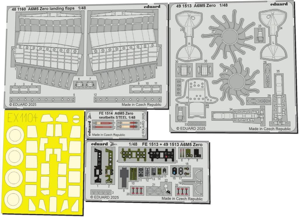 eduard Big ED Zero Fighter Type 52 Parts Set Fine Plastic Model Kit Parts EDUBIG49455 1/48 (for Molds) (Airplane)