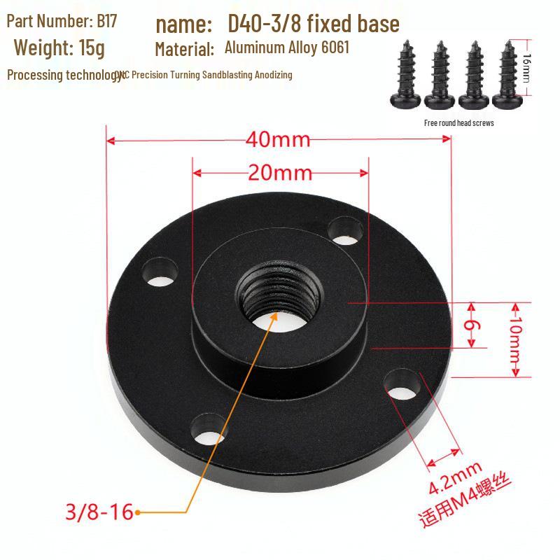 Wall-Mounted Outdoor Tripod Connector Adapter Base