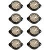 APSMOTIV 8Pcs Mount Clear LED Rear Side Marker Indicator Lights for Trucks Trailer Cab RV Marine Led Light for Boats Taillight Brake Stop Lamp12V