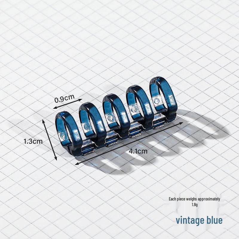 Colored 5-Hole Detachable Binder Strips with Large Ring Clips for DIY