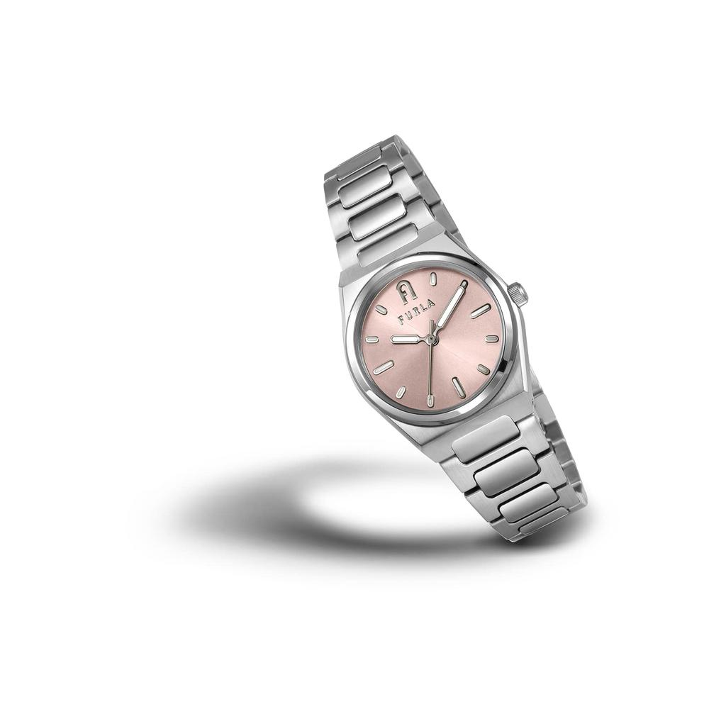 Watch FURLA TEMPO MINI Pink Dial Stainless Steel Quartz Watch Jewelry Accessory WW00020011L1 Silver [Furla] 28.5MM Women's [Item]