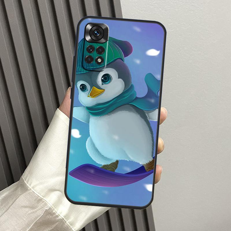 Cute Cartoon Penguin Case For Xiaomi Redmi Note 14 Pro 13 12 11 10 15 Pro Plus Redmi 14C 13C 15C 10C 12C 15 Funda