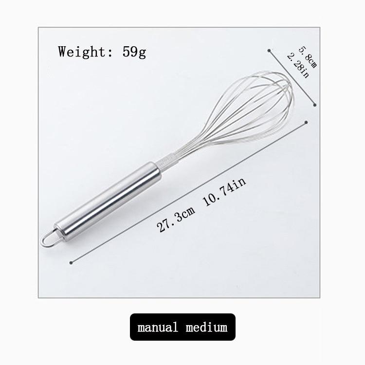 

Кухонный венчик для взбивания из нержавеющей стали, полуавтоматический вращающийся венчик, ручка-вазочка из бука, ручной миксер G041