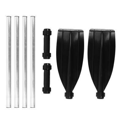 125cm 49.2in Çıkarılabilir Su Üzerinde Kürekler Alüminyum Alaşımlı Kürekler Çift Uçlu Taşınabilir Tekne Kayak Raft için