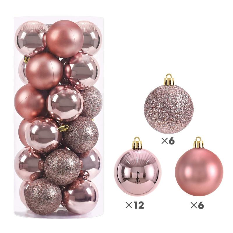 Christmas Decor Ball Set With Plastic Ornaments For Festive Tree And Home Decoration