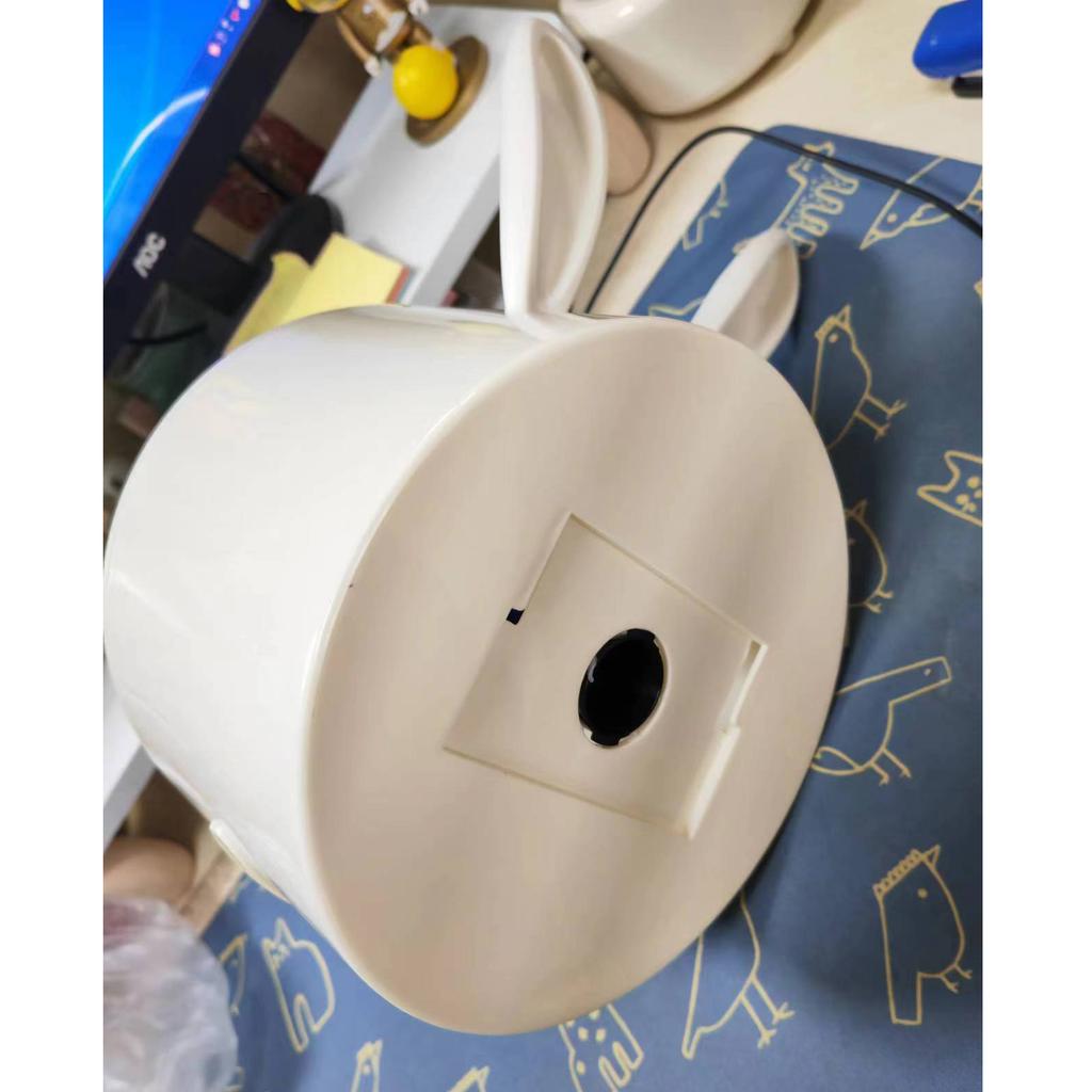 Wandmontierte Taschentuchbox Niedlicher Hase Zuhause Badezimmer Wasserdicht Rollenpapierbox Stanzfrei Toilettenpapier Aufbewahrungsbox 1 Stück