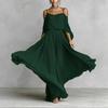 Women's Light Luxury Off-the-Shoulder Spaghetti Strap Maxi Dress