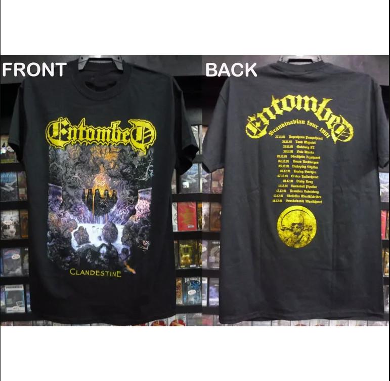 Vtg 1991 Entombed Band Clandestine Tour 1991 T-skjorte, størrelse S-4XL