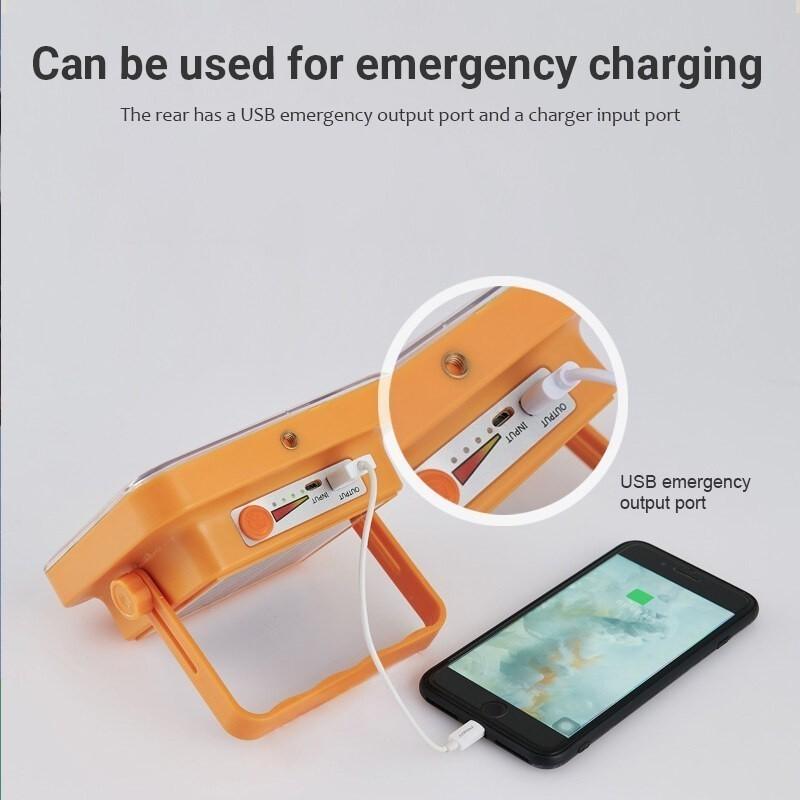 220 LED Portable LED Work Light USB Rechargeable Solar Work Lights COB Floodlight Magnetic Lantern Emergency Light