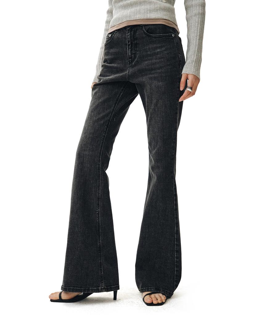 Deketeuumeon Signature Slim Flared Jeans Dcwpt005Blackb