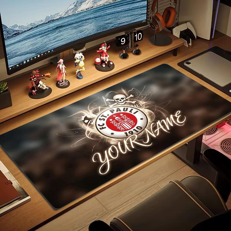FC St. Pauli Print  Cushion Non-slip Laptop Tablet Big Mousepad XXL Mat Mini PC Playmat With Lock edge