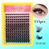 Single Cluster C Curved Multi-Hair False Eyelash Set 10-20Mmdiy Segmented Grafting Thick Eyelashes