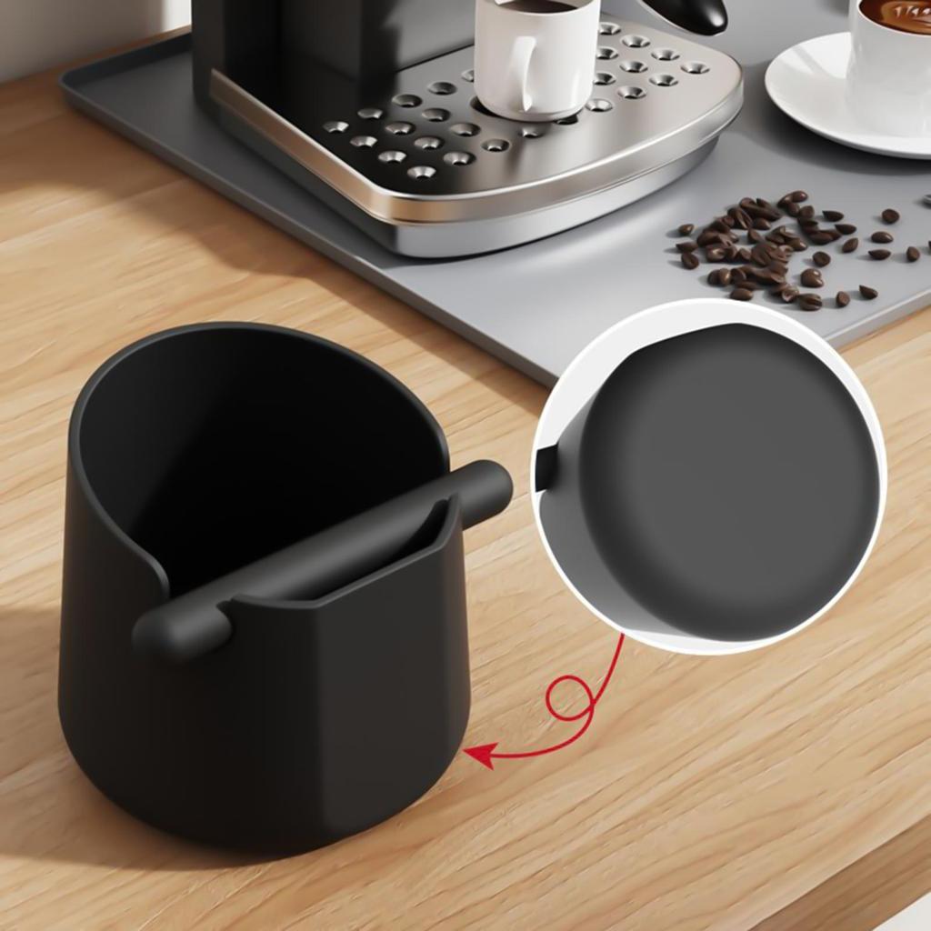 Coffee Knock Box Shock Absorbent Coffee Puck Container Knock Bin for Espresso Machine Home Cafe Countertop Waste Disposal