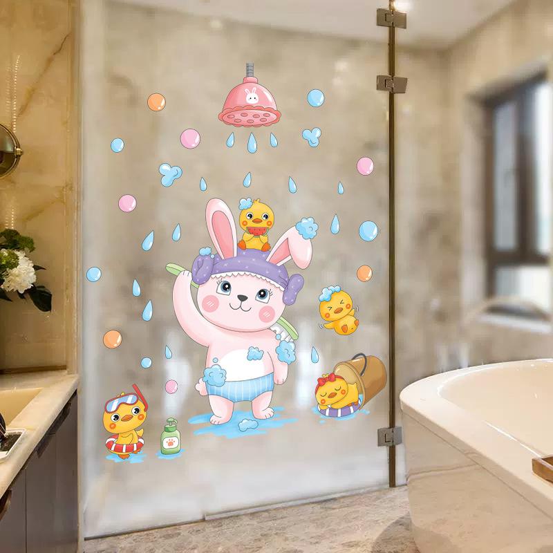 Bathroom Decoration Glass Stickers Wall Stickers XY6042