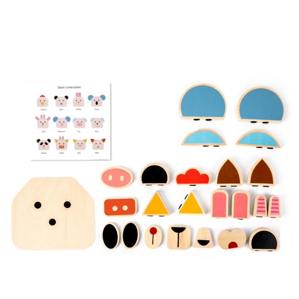 Montessori 3D Animal Puzzles Toys Character Shape Matching Game  Thinking Training