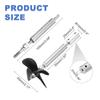 uxcell RC Boat Drive Shaft W Propeller and Coupling Joint Assembly Kit, L100mm Shaft, L50mm Sleeve, D55mm Four Propeller, Fits 2mm Motor Shaft