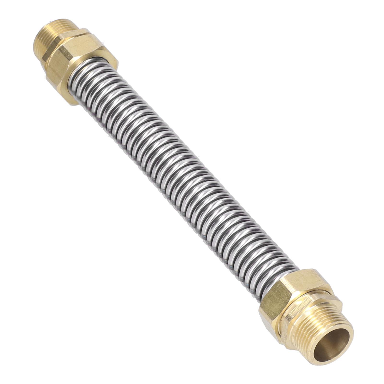 

G3 4 Male Thread Air Conditioner Connecting Pipe Stainless Steel Corrugated Hose for Fan Coil Water Heater 25cm