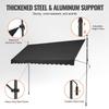 138x47" Patio Awning Retractable Patio Canopy Sunsetter with Crank Handle