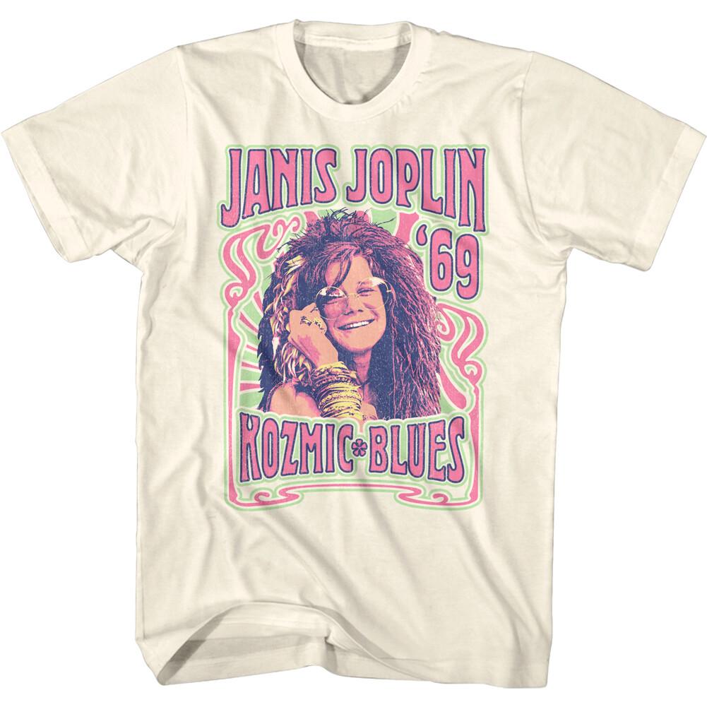 Janis Joplin Kozmic Blues 69 Men T Shirt Rock Legend Singer Woodstock S