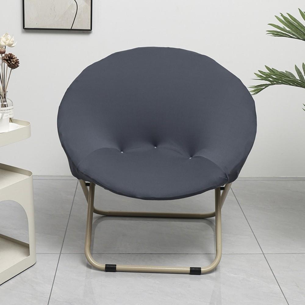 PU Saucer Chair Cover Round Elastic Moon Chair Protector Anti-slip Solid Color Lazy Recliner Slipcover Fit Outdoor Chair