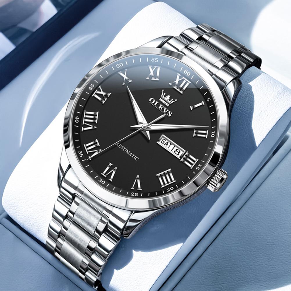 OLEVS Automatic Mechancial Watch for Men Luxury Brand Date Waterproof Men's Wristwatches Rome Time Fashion Man Watch